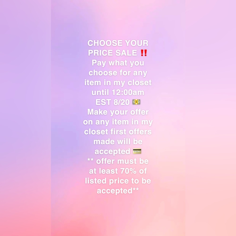 CHOOSE YOUR PRICE